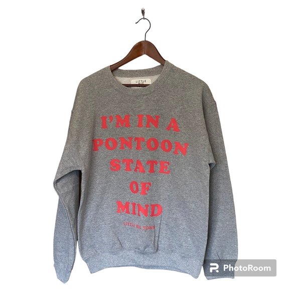 Little Big Town Gray Pullover Sweatshirt Women's Medium Pontoon State of Mind - Picture 1 of 4